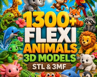 1300+ Ultimate Flexi & Articulated and Clicker 3D Model Mega Bundle