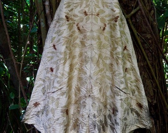 Botanical dyed Silk Wedding/Formal Skirt Size 8 Aus size Natural dyes silk skirt XS