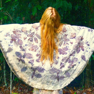 SALE Wool Cape Dyed with Plants, Lined, Unisex One Size image 2