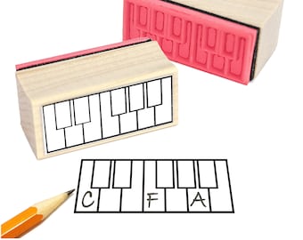 Piano Fingering and Music Theory Rubber Stamp -    A great teacher and student aid. (Keyboard, Musician, Music, Woodwind)