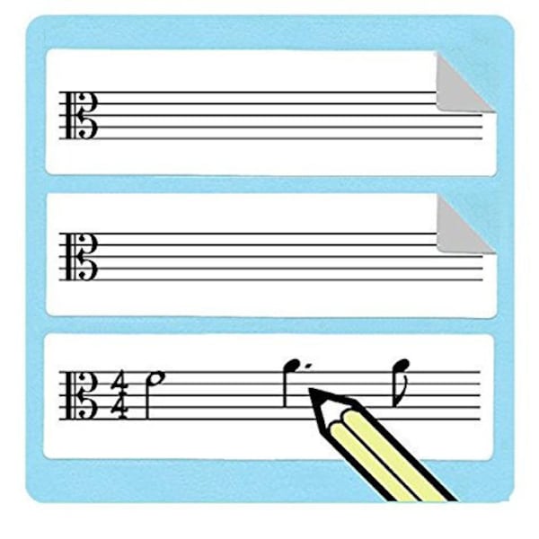 Alto Clef Personnel Stickers (lot de 75) Idéal pour la musique les enseignants.