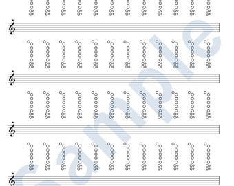 Recorder Tablature / Fingering Paper: Download and Printable PDF - Great for learning and teaching recorder