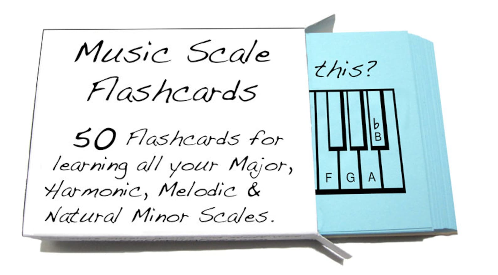 Music Scale Flashcards 50 Flashcard for Learning All Your Etsy