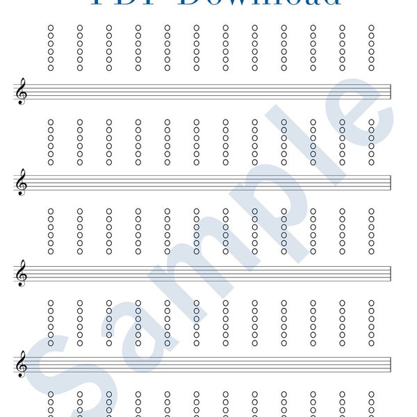 Tin & Penny Whistle Tablature, Fingering Paper: Download and Printable PDF - Great for learning and teaching the Irish whistle