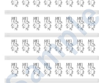 Papel para digitación de fagot: Descargar e imprimir en PDF: ideal para fagotistas y profesores.