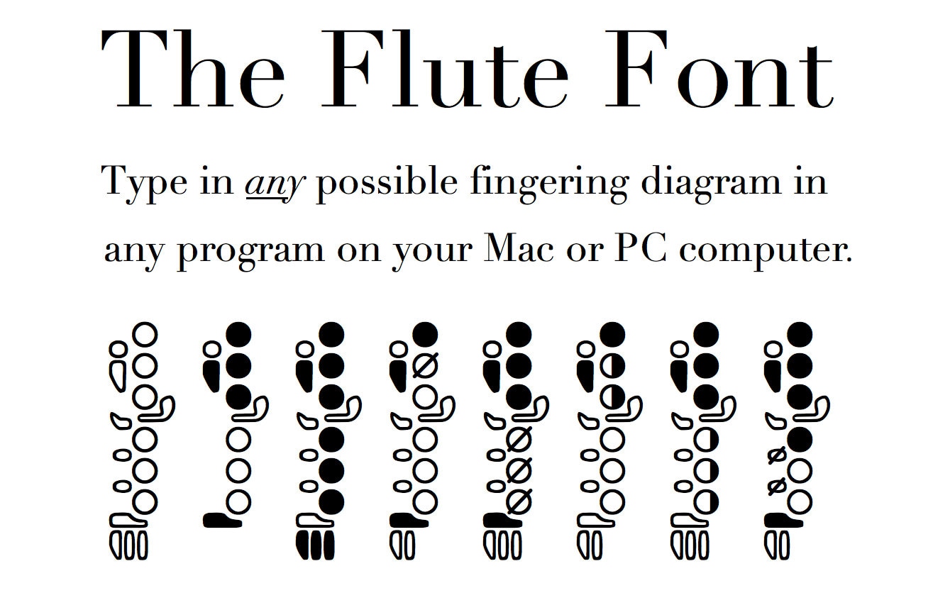Flute Fingering Font Notate Flute Fingerings on a PC or Mac. free