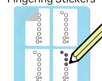 Recorder Fingering Stickers -(250 pack) - Free Shipping!