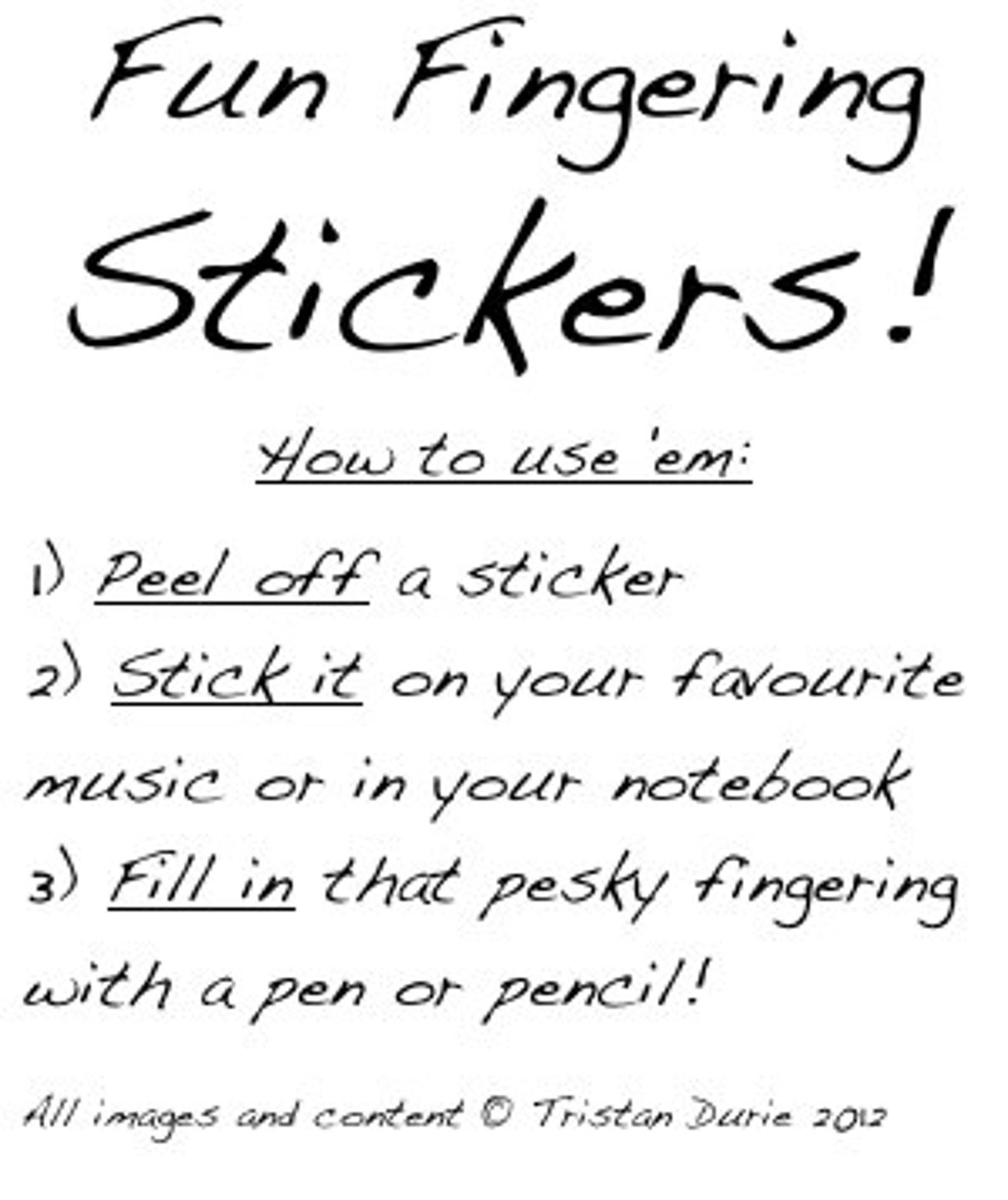 Music Instrument Fingering Stickers Flute Oboe Etsy