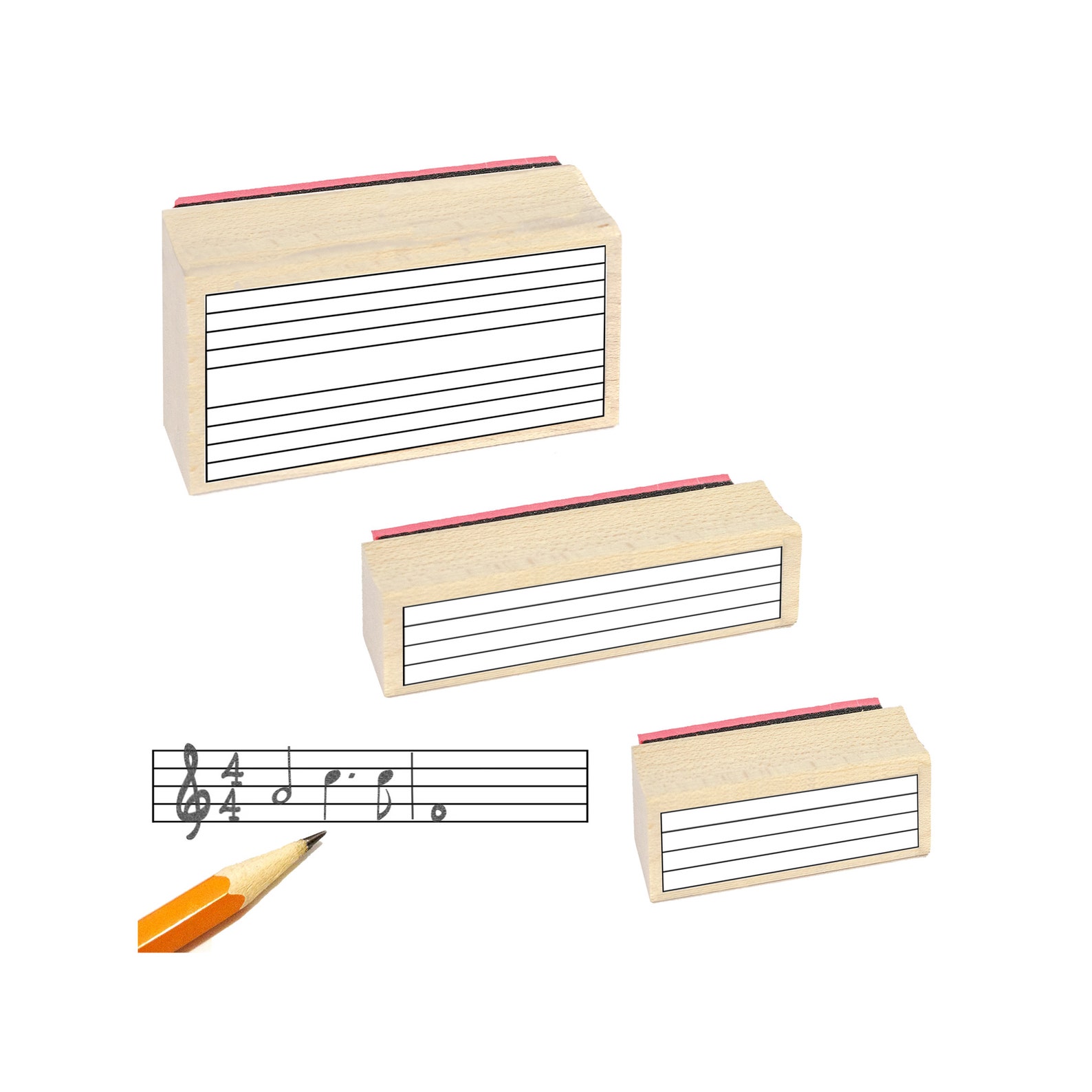 Music Staff Rubber Stamp Gift Pack. 3 Useful Rubber Stamps Etsy