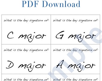 Major Key Signatures Chart | Music Classroom Poster | Digital Printable ...