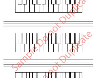 Jumbo Piano Teacher Keyboard Diagram Paper: Download and Printable PDF - Great for learning and teaching Piano and music theory