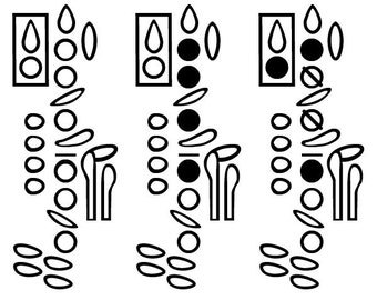 Clarinet Fingering Font - Notate Clarinet fingerings on a PC or Mac. (Educational License)