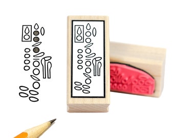 Clarinet Fingering Rubber Stamp -    A great teacher and student aid. ( Musician, Music, Woodwind)