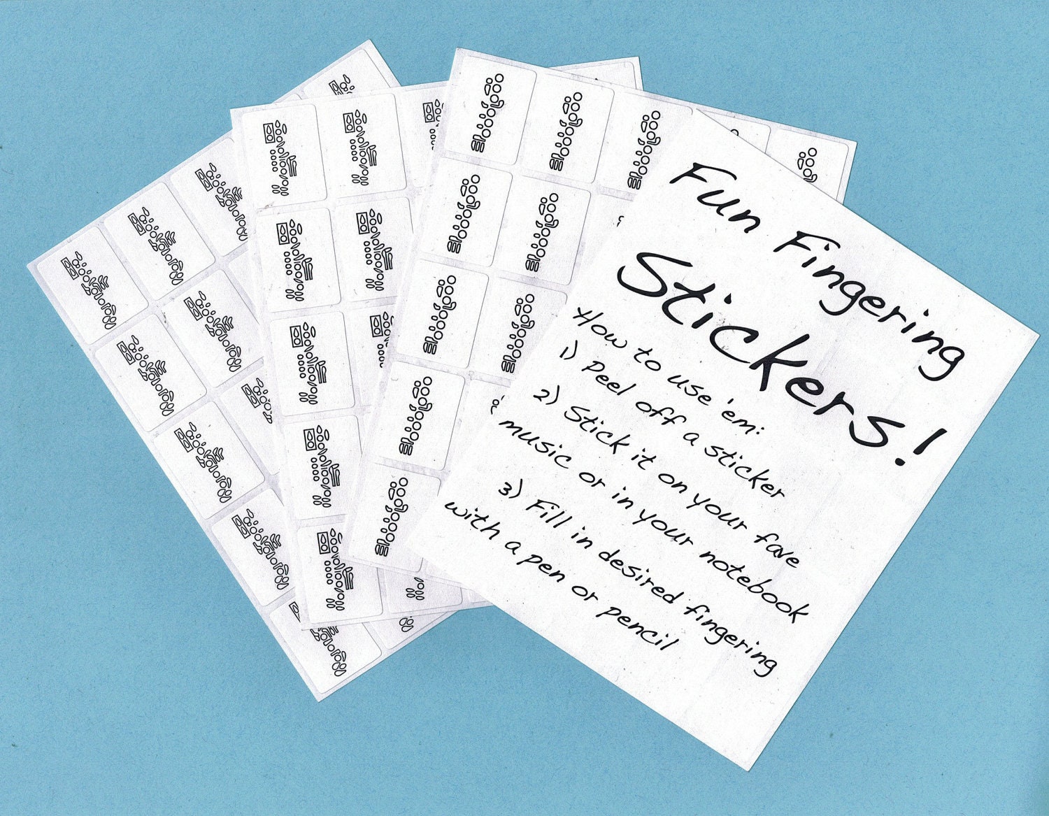 Music Instrument Fingering Stickers Flute Oboe Etsy