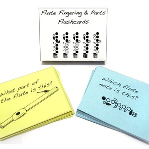 Dedos de flauta y tarjetas de las piezas - nuevo artículo.