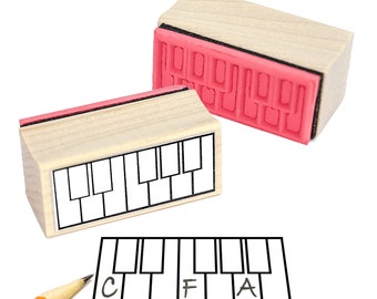 Piano Fingering and Music Theory Rubber Stamp -    A great teacher and student aid. (Keyboard, Musician, Music, Woodwind)