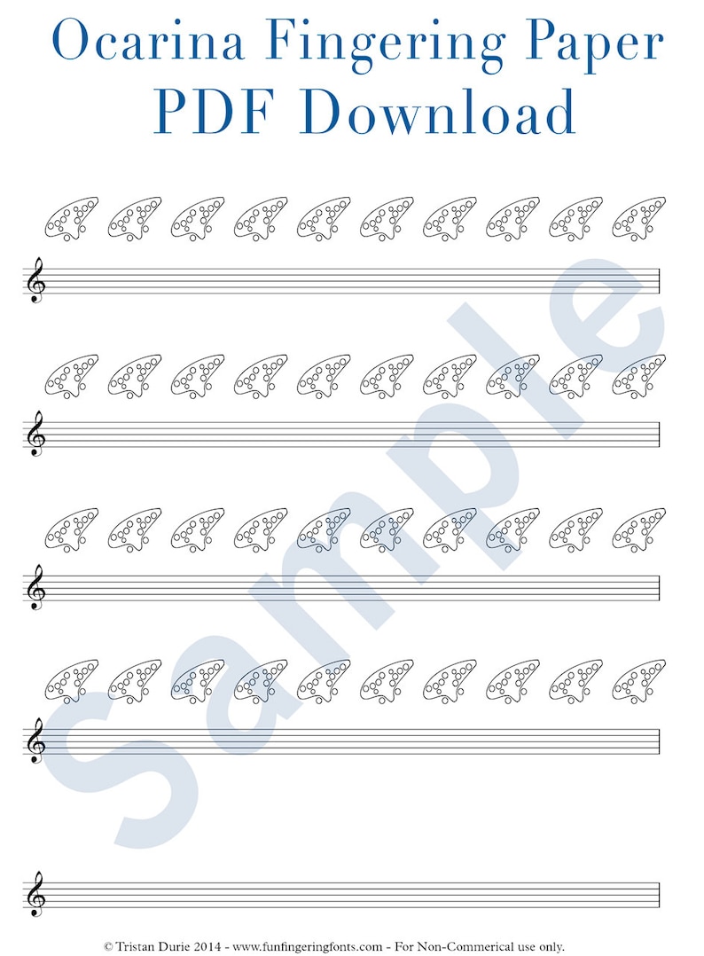 Ocarina Tablature / Fingering Paper: Download and Printable PDF Great Ocarina Tablature / Fingering Paper: Download and Printable PDF Great