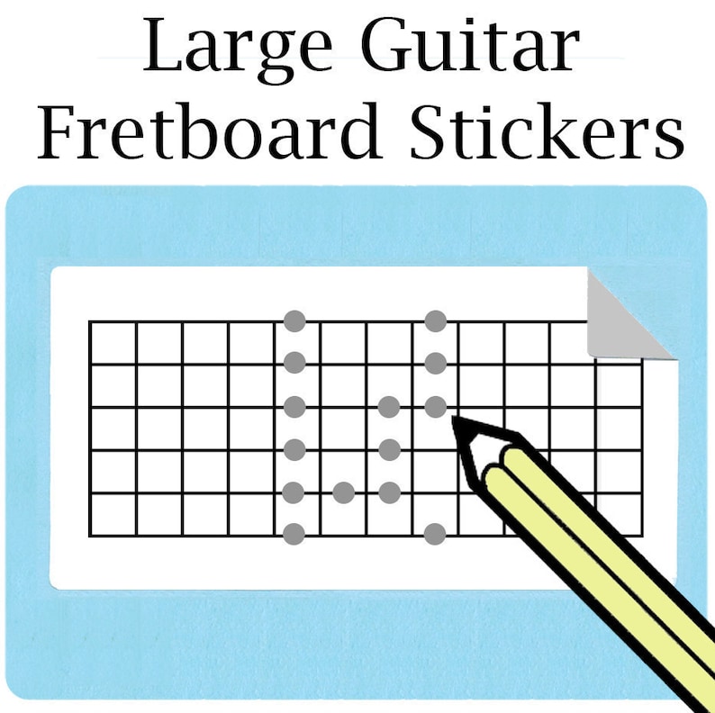 Guitar Electric Guitar Large Fretboard Stickers Free Etsy