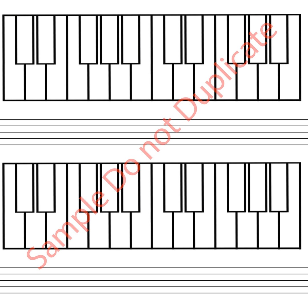Jumbo Piano Teacher Keyboard Diagram Paper LANDSCAPE: Download and Printable PDF - Great for ...
