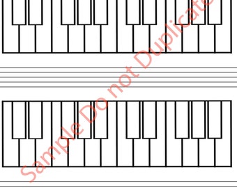 Jumbo Piano Teacher Keyboard Diagram Paper LANDSCAPE: Download and Printable PDF - Great for learning and teaching piano