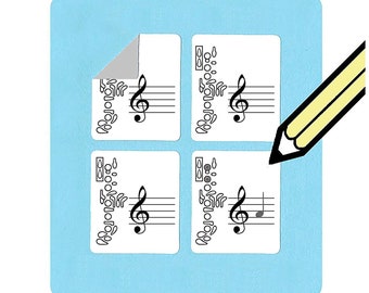 Oboe Fingering and Staff Stickers (120 handy stickers) Great for beginners and teachers!