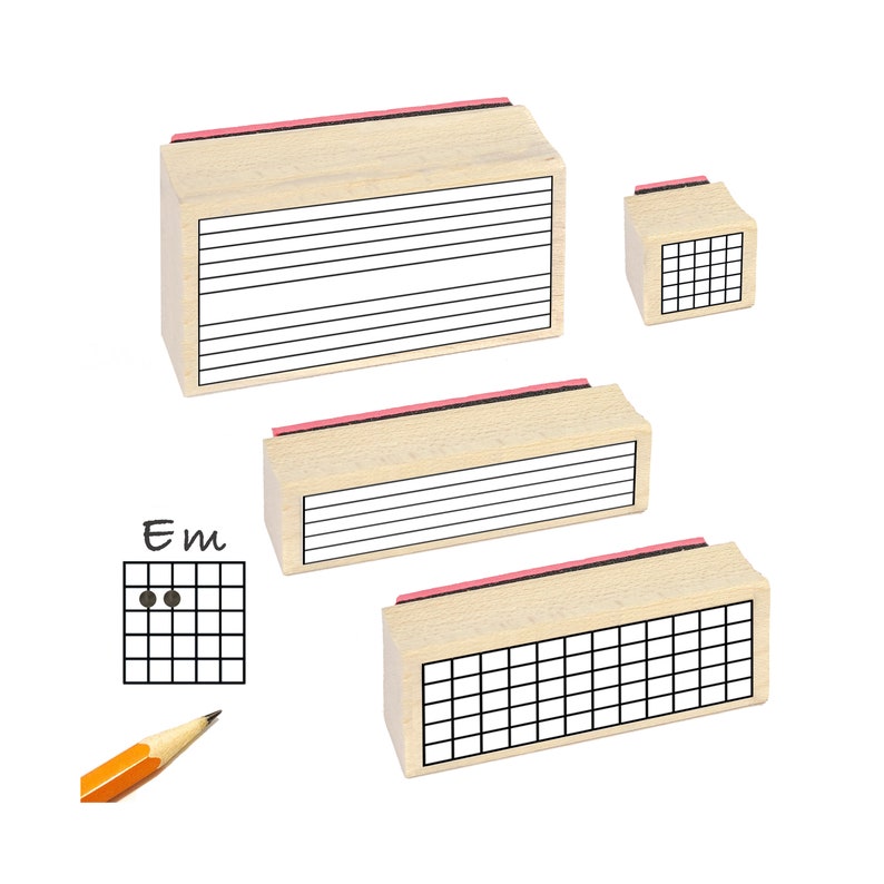 Guitar Teacher Rubber Stamp Gift Pack. 4 Useful Stamps for Etsy