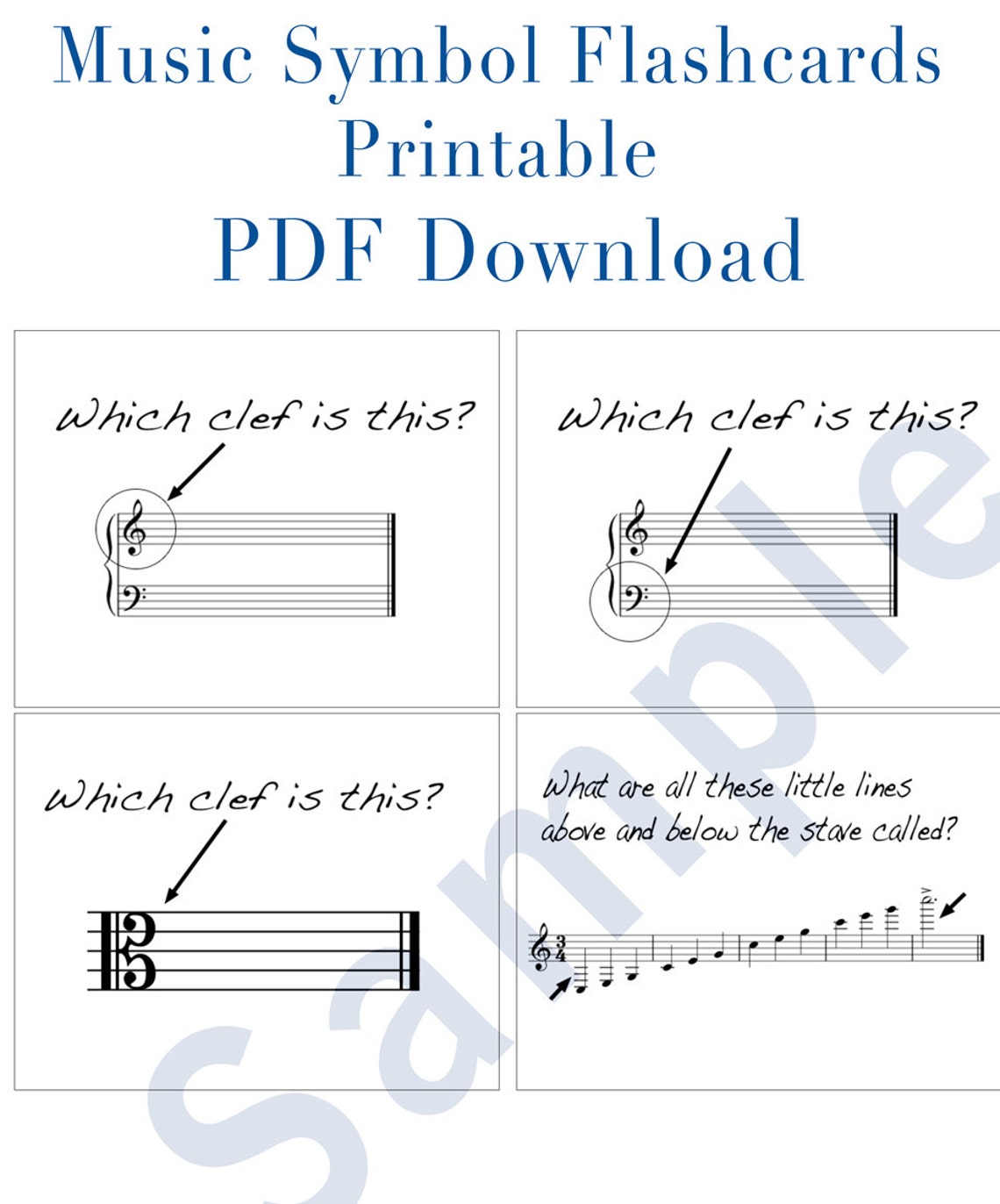 Music Notation Flashcards: Download and Printable PDF - Great for ...