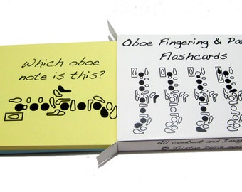 Oboe Fingering and Parts Flashcards - Brand new item.