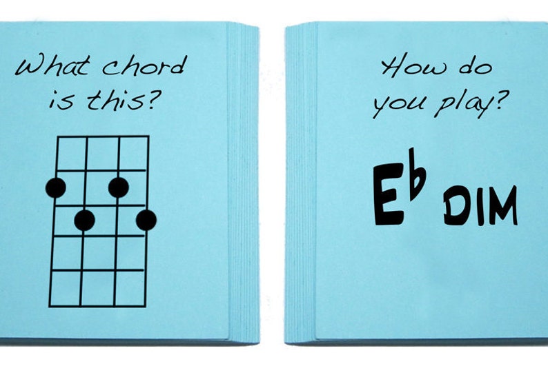 Ukulele Chord Symbol Flashcards 84 Cards for Soprano Etsy