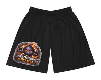 Spodenki do koszykówki z maskotką bomby nakładanej pod ciśnieniem | Odzież sportowa z nadrukiem AOP