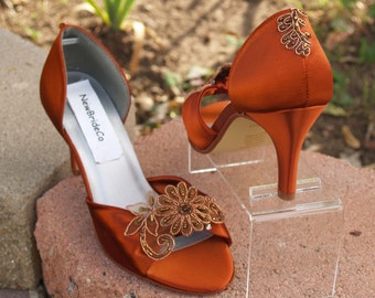 Copper color heels online