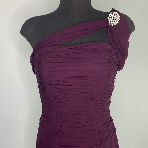 Purple Chiffon Printed Dress main image 0