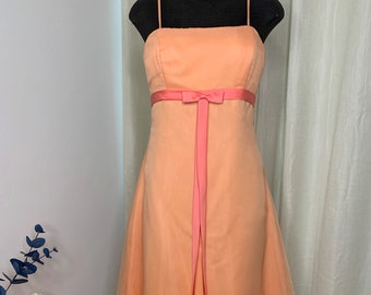 strapless open back dress Apricot Sun Dress(M)  Enne