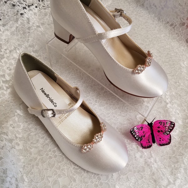 champagne flower girl shoes