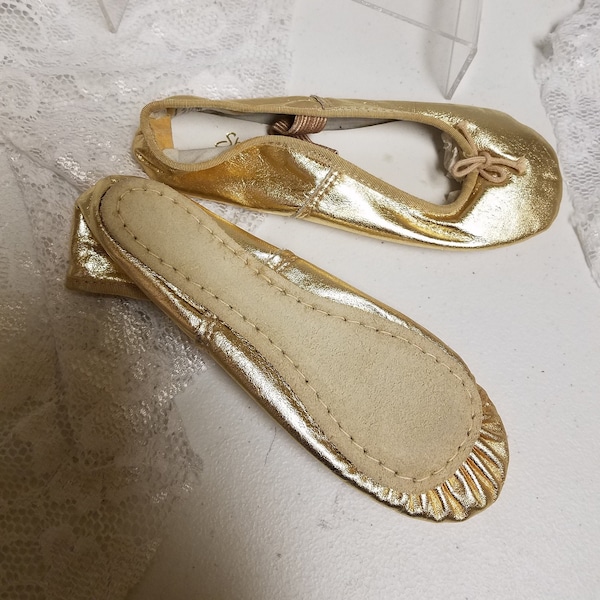 Zapatos de oro para niñas de bailarina, niñas de flores de oro y plata, zapatillas de oro de bailarina, zapatos planos de niña, zapatillas de bailarina de plata de oro, desfile