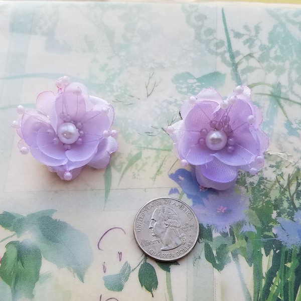 2 Lavender Hair little flowers,small flowers hair,bridesmaids Aqua blue hair clips, flower gils hair clips,something lavender, pageant, baby