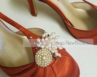 copper colour heels