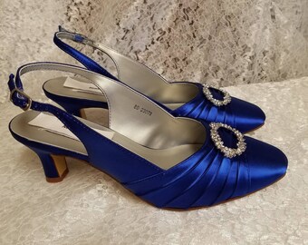 royal blue heels wide width