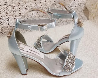 powder blue platform heels