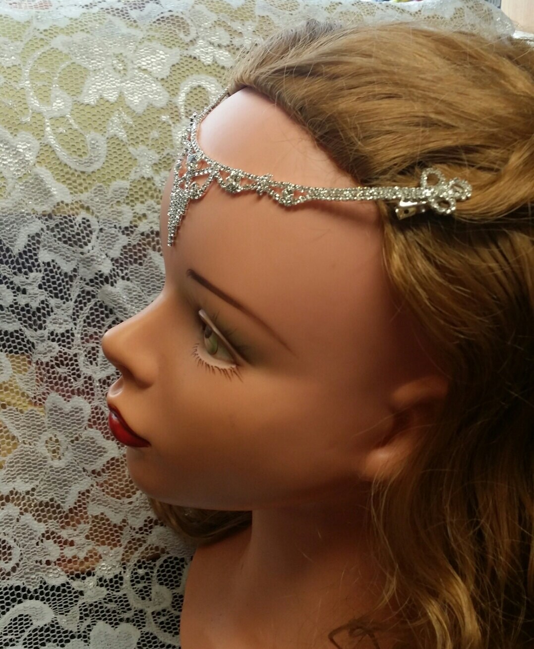 Bridal Head Chain Bridal Hair Jewelry Hair crystals Etsy