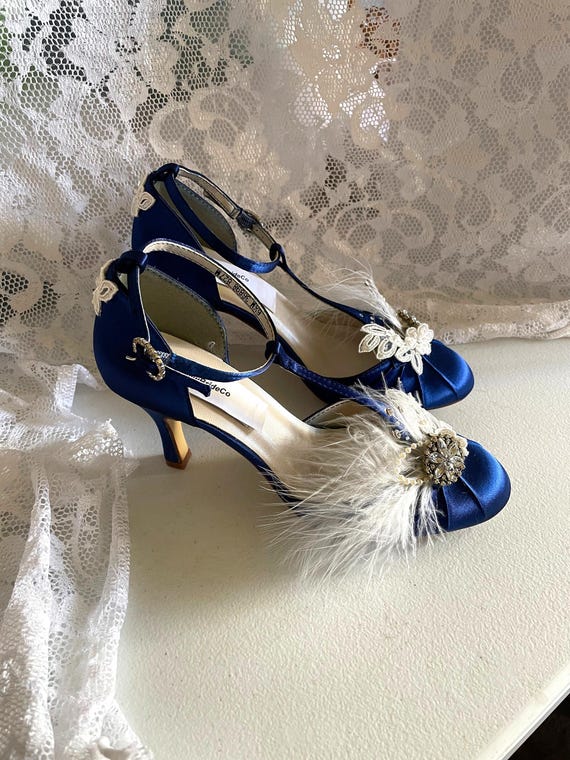 womens navy blue dress shoes for wedding Women's Navy Blue Block Heel Pumps, Elegant Mother of the Bride Dress Shoes for City Wedding, Pointed Toe Comfortable Mid Heel Shoes for Formal Events & Evening Wear 2026