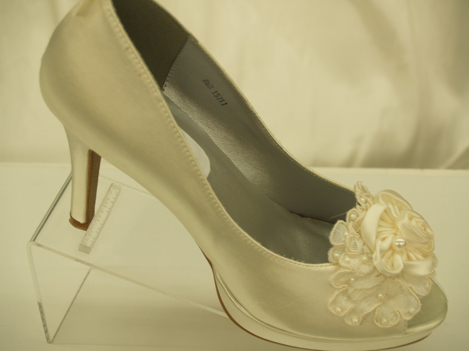 Bridal Shoes Ivory High HeelsIvory Satin High Heel Platform Etsy