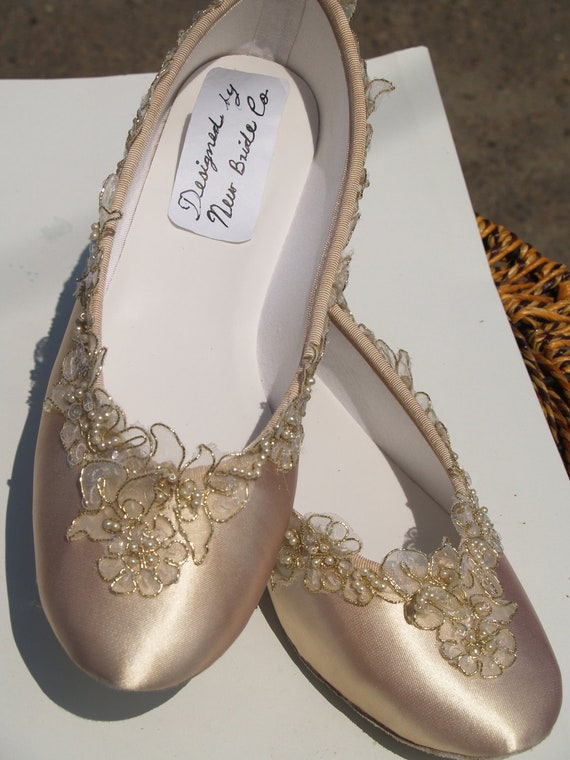 champagne colored flats