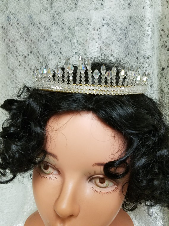 Vintage Wedding Crown crystals,Queen,crystals cro… - image 6