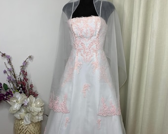 david's bridal pink wedding dress Strapless Blush David's Bridal Bridesmaid Dresses