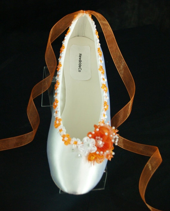 Orange flats deals for wedding
