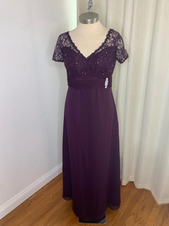 dark purple formal dresses australia Zelda Side Slit Velvet Sequin Gown main image 1