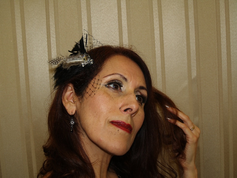 halloween party fascinator Gothic HAIR CLIP ornament with skull