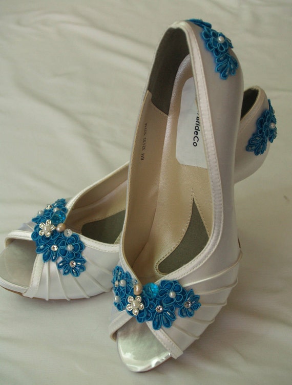 blue lace shoes