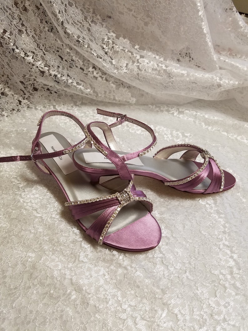 low heel bling shoes